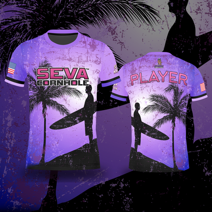 SEVA CORNHOLE JERSEY "SUNSET" EDITION! NEW SPANDEX MESH MATERIAL!