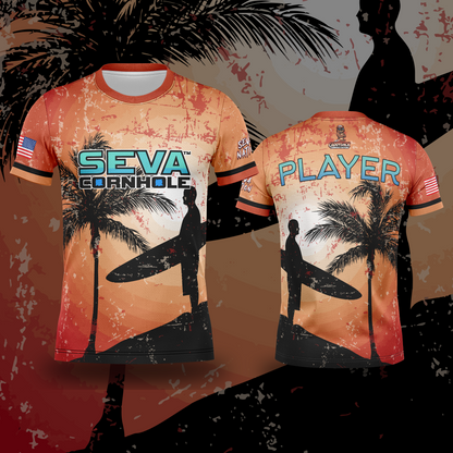 SEVA CORNHOLE JERSEY "SUNRISE" EDITION! NEW SPANDEX MESH MATERIAL!