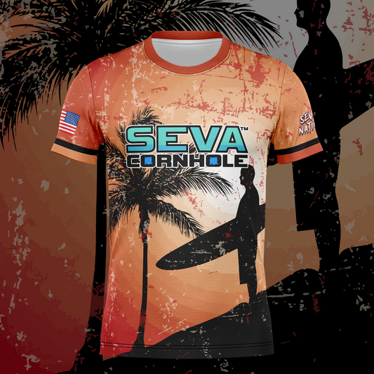 SEVA CORNHOLE JERSEY "SUNRISE" EDITION! NEW SPANDEX MESH MATERIAL!