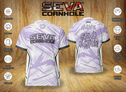 Lavender Light Scratch Personalized SEVA Cornhole Jersey