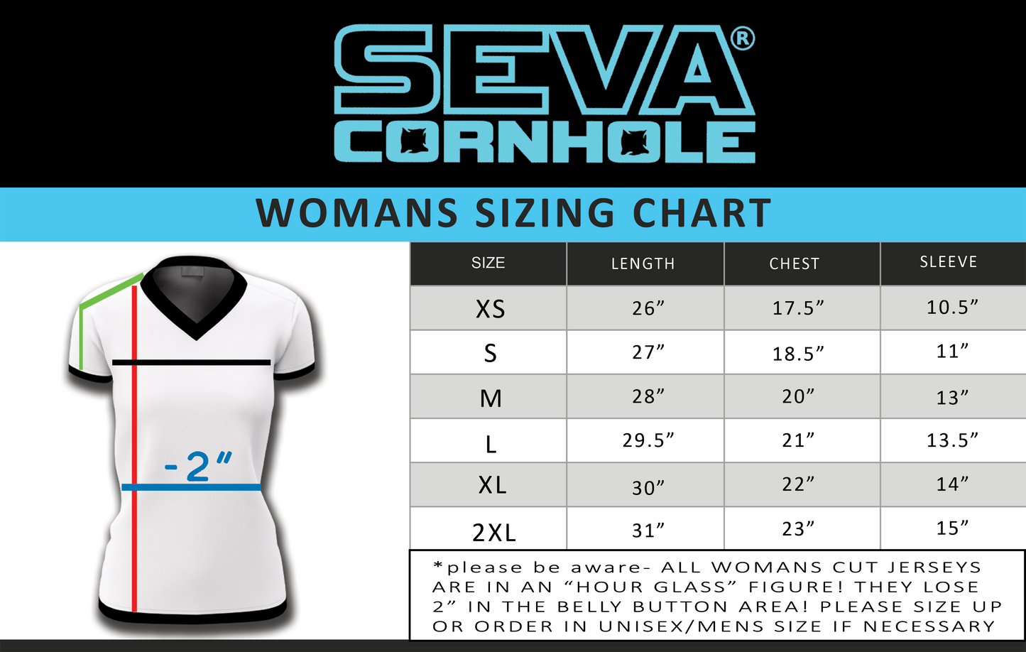 SEVA CORNHOLE JERSEY- "CLASSIC"  NEW SPANDEX MESH MATERIAL!
