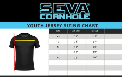 SEVA CORNHOLE JERSEY "SUNSET" EDITION! NEW SPANDEX MESH MATERIAL!