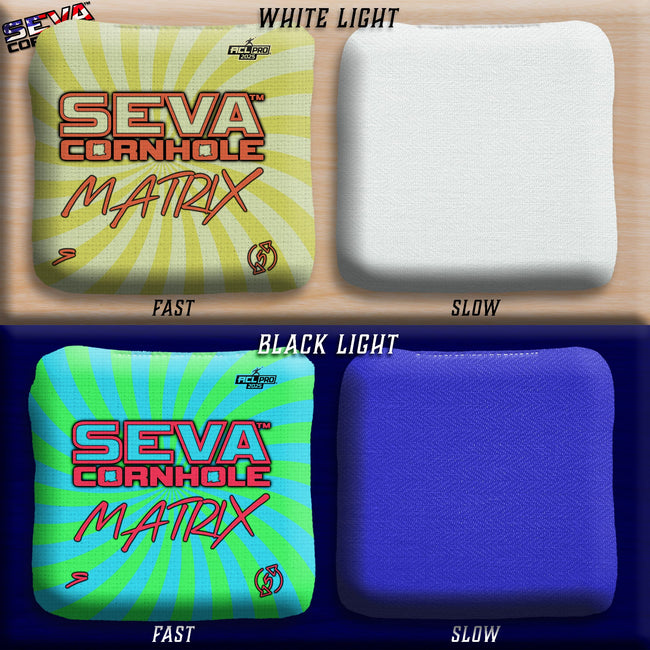 Swirl Blacklight GLO Cornhole Bags Matrix ACL Pro Stamped