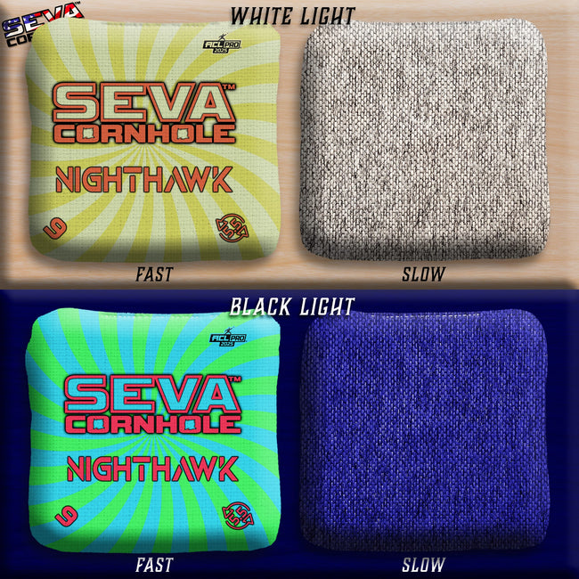Swirl Blacklight GLO Cornhole Bags NightHawk ACL Pro Stamped