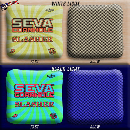 Swirl Blacklight GLO Cornhole Bags Slasher ACL Pro Stamped
