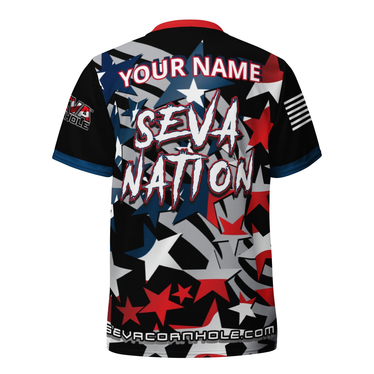 Personalized SEVA NATION Black Stars Jersey