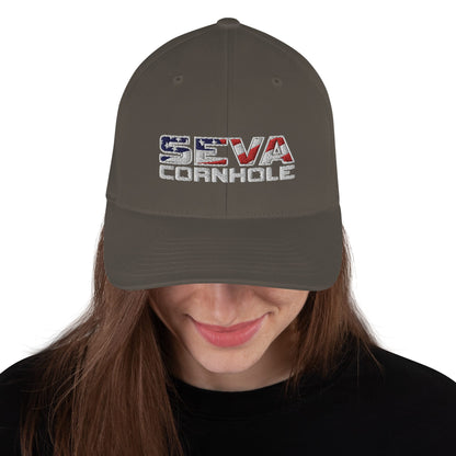 Light Logo Flex-Fit Structured Twill Cap