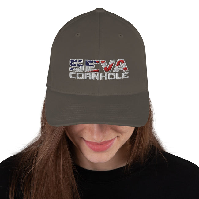Light Logo Flex-Fit Structured Twill Cap