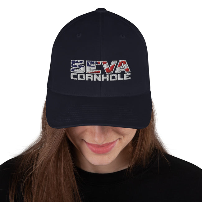 Light Logo Flex-Fit Structured Twill Cap