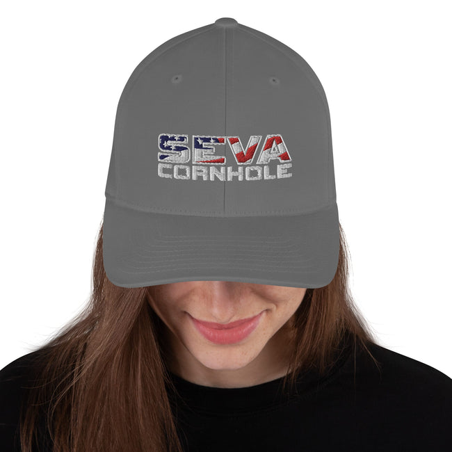Light Logo Flex-Fit Structured Twill Cap