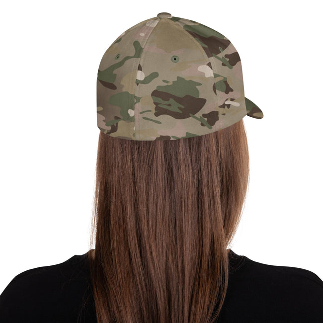 Dark Logo Flex-Fit Structured Twill Cap