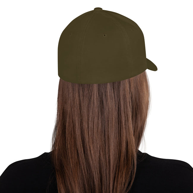 Dark Logo Flex-Fit Structured Twill Cap