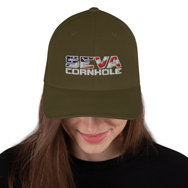 Light Logo Flex-Fit Structured Twill Cap