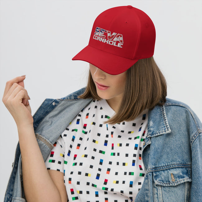 Light Logo Flex-Fit Structured Twill Cap