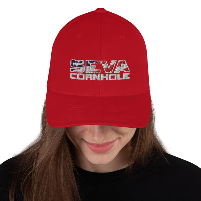 Light Logo Flex-Fit Structured Twill Cap