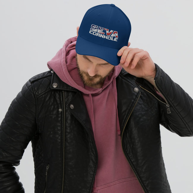 Light Logo Flex-Fit Structured Twill Cap