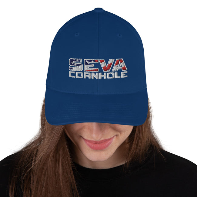 Light Logo Flex-Fit Structured Twill Cap