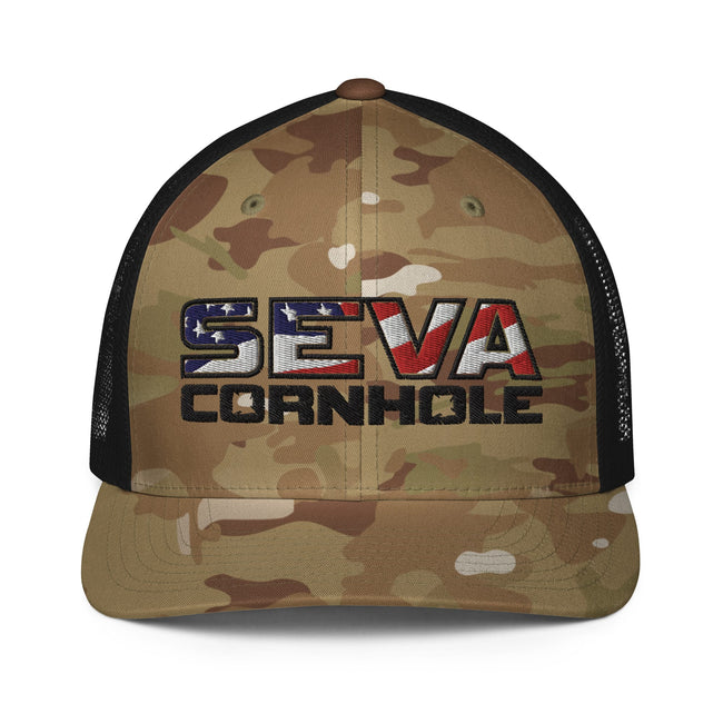 Dark Logo Flex-Fit trucker cap