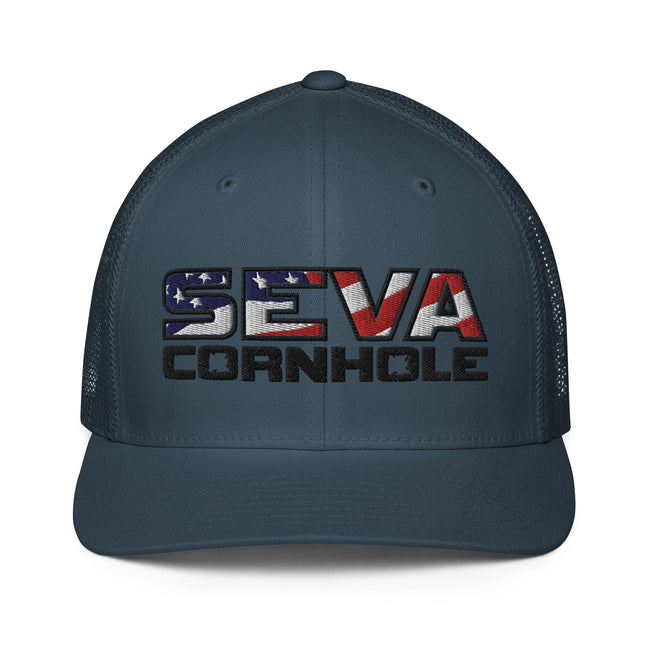 Dark Logo Flex-Fit trucker cap
