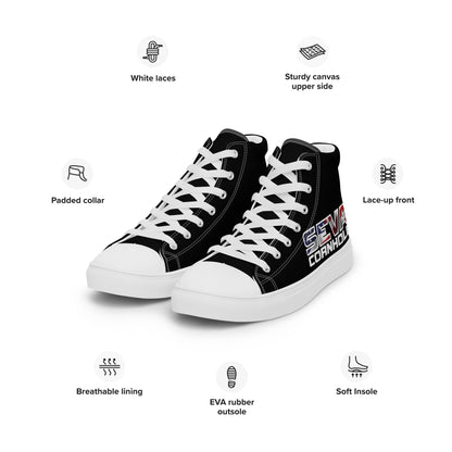 SEVA Cornhole Men’s high top canvas shoes