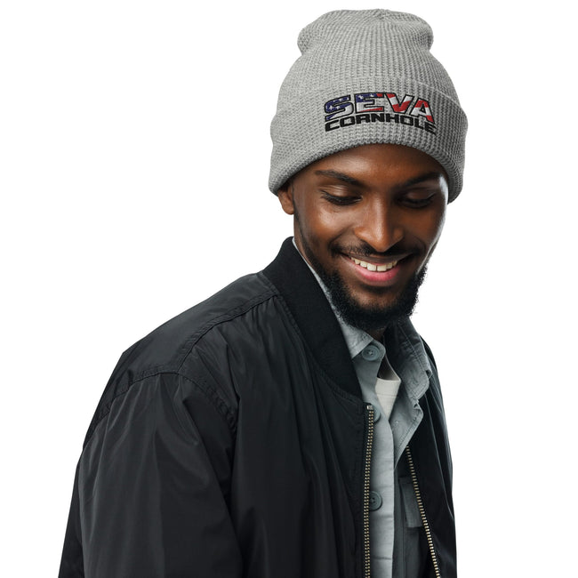 Dark Logo Waffle beanie