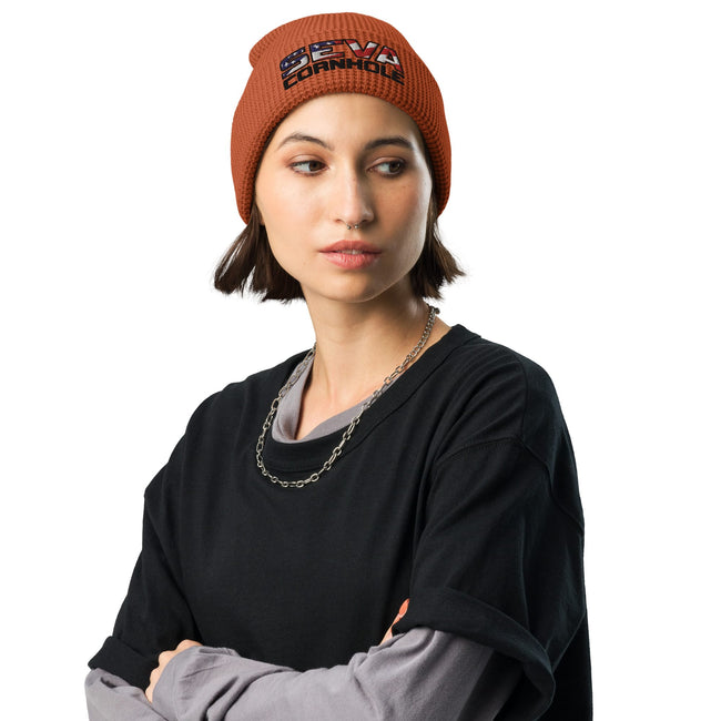 Dark Logo Waffle beanie