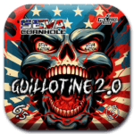 Guillotine Screaming Skull RWB