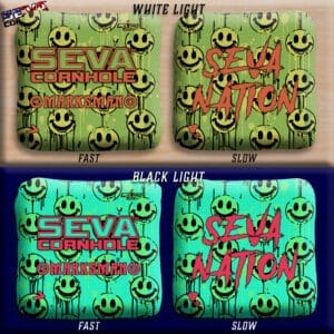 Smiley Blacklight GLO Cornhole Bags Marksman ACL Pro Stamped