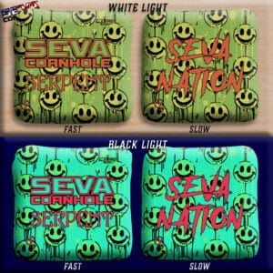 Smiley Blacklight GLO Cornhole Bags Serpent ACL Pro Stamped