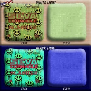 Smiley Blacklight GLO Cornhole Bags Slasher ACL Pro Stamped