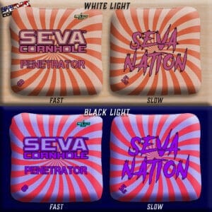 Swirl Blacklight GLO Cornhole Bags Penetrator ACL Pro Stamped