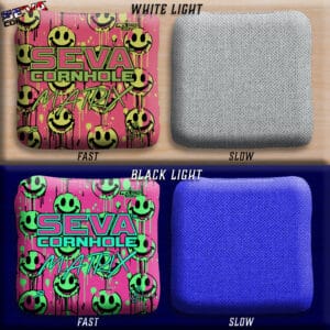 Smiley Blacklight GLO Cornhole Bags Matrix ACL Pro Stamped
