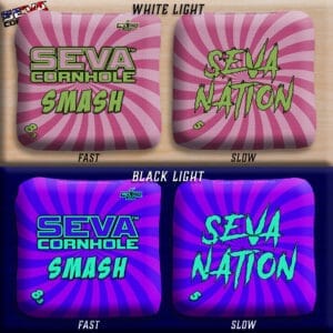 Swirl Blacklight GLO Cornhole Bags Smash ACL Pro Stamped