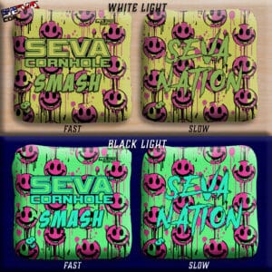 Smile Blacklight GLO Cornhole Bags Smash ACL Pro Stamped