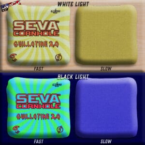 Swirl Blacklight GLO Cornhole Bags Guillotine 2.0 ACL Pro Stamped